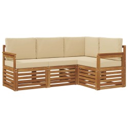 Ensembles de canapés avec coussin 4 pcs Naturel et Beige 546355546355