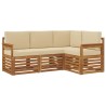 Ensembles de canapés avec coussin 4 pcs Naturel et Beige 546355546355
