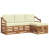 Ensemble de canapés d'extérieur 4 pcs Naturel et Crème 546356546356