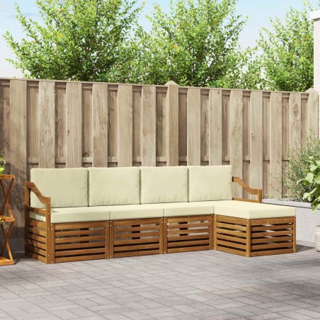 Ensembles de canapés avec coussin 5 pcs Naturel et Crème 546357546357