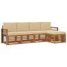 Ensembles de canapés avec coussin 5 pcs Naturel et Beige 546358546358