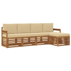 Ensembles de canapés avec coussin 5 pcs Naturel et Beige 546360546360