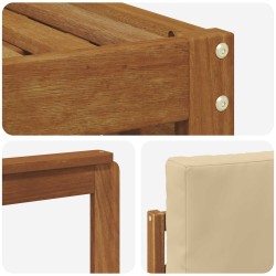 Ensembles de canapés avec coussin 5 pcs Naturel et Beige 546360546360