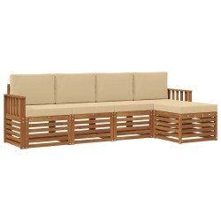 Ensembles de canapés avec coussin 5 pcs Naturel et Beige 546365546365