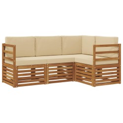 Ensembles de canapés avec coussin 4 pcs Naturel et Beige 546366546366