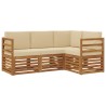 Ensembles de canapés avec coussin 4 pcs Naturel et Beige 546366546366