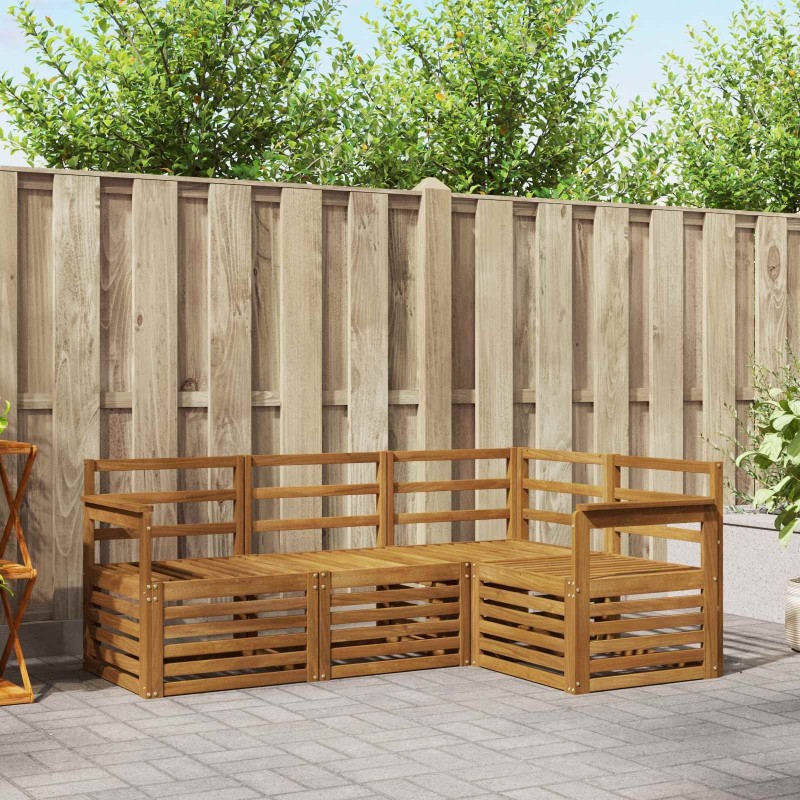 Ensembles de canapés 4 pcs Naturel Bois d'Acacia Massif 546367546367