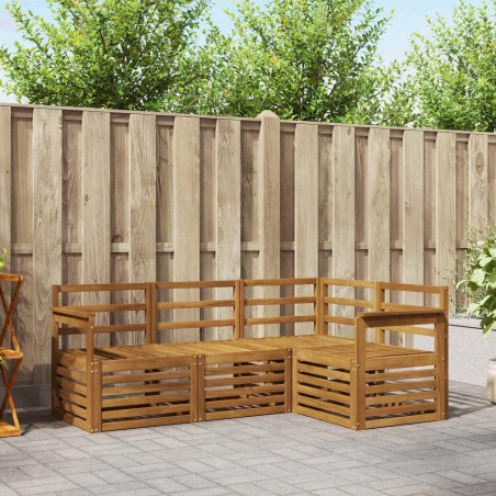 Ensembles de canapés 4 pcs Naturel Bois d'Acacia Massif 546367546367