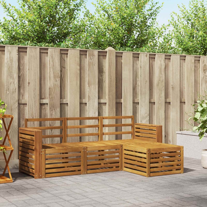 Ensembles de canapés 4 pcs Naturel Bois d'Acacia Massif 546368546368