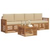Ensembles de canapés avec coussin 5 pcs Naturel et Beige 546370546370