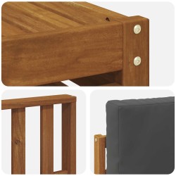 Ensembles de canapés avec coussin 5 pcs Naturel et Anthracite 546372546372