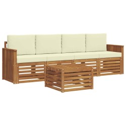 Ensembles de canapés avec coussin 5 pcs Naturel et Crème 546373546373