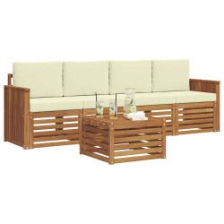 Ensembles de canapés avec coussin 5 pcs Naturel et Crème 546373546373