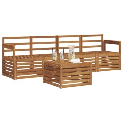 Ensembles de canapés 5 pcs Naturel Bois d'Acacia Massif 546375546375