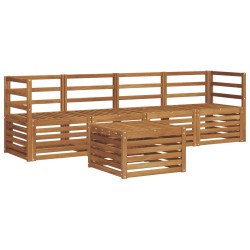 Ensembles de canapés 5 pcs Naturel Bois d'Acacia Massif 546377546377