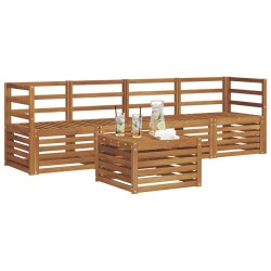 Ensembles de canapés 5 pcs Naturel Bois d'Acacia Massif 546377546377