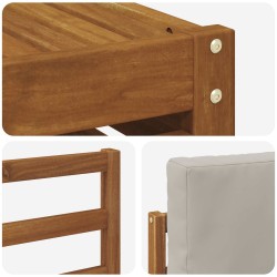 Ensembles de canapés avec coussin 5 pcs Gris Naturel et Clair 546379546379