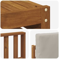 Ensembles de canapés avec coussin 5 pcs Gris Naturel et Clair 546380546380