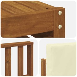 Ensembles de canapés avec coussin 5 pcs Naturel et Crème 546381546381