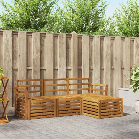 Ensembles de canapés 4 pcs Naturel Bois d'Acacia Massif 546383546383