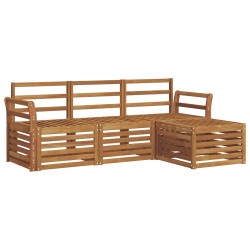 Ensembles de canapés 4 pcs Naturel Bois d'Acacia Massif 546383546383
