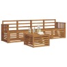 Ensembles de canapés 5 pcs Naturel Bois d'Acacia Massif 546389546389