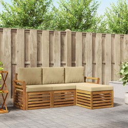 Ensemble de canapés d'extérieur 4 pcs Naturel et Beige 546391546391