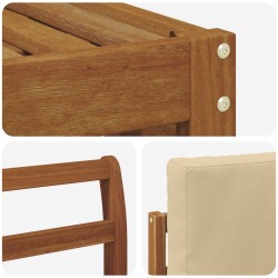 Ensemble de canapés d'extérieur 4 pcs Naturel et Beige 546391546391