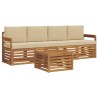 Ensembles de canapés avec coussin 5 pcs Naturel et Beige 546394546394