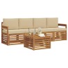 Ensembles de canapés avec coussin 5 pcs Naturel et Beige 546394546394