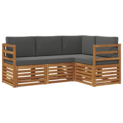 Ensembles de canapés avec coussin 4 pcs Naturel et Anthracite 546397546397