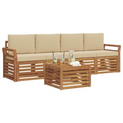 Ensembles de canapés avec coussin 5 pcs Naturel et Beige 546400546400