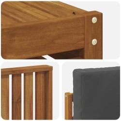 Ensembles de canapés avec coussin 5 pcs Naturel et Anthracite 546402546402