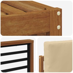 Ensemble de canapés d'extérieur 4 pcs Naturel et Beige 546404546404