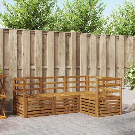 Ensembles de canapés 4 pcs Naturel Bois d'Acacia Massif 546406546406