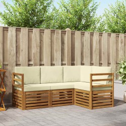 Ensembles de canapés avec coussin 4 pcs Naturel et Crème 546407546407