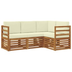 Ensembles de canapés avec coussin 4 pcs Naturel et Crème 546407546407