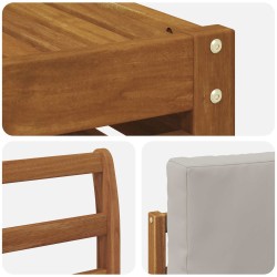 Ensembles de canapés avec coussin 5 pcs Gris Naturel et Clair 546410546410