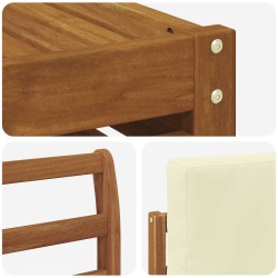 Ensembles de canapés avec coussin 5 pcs Naturel et Crème 546411546411