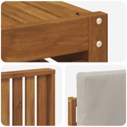 Ensembles de canapés avec coussin 5 pcs Gris Naturel et Clair 546413546413