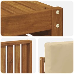 Ensembles de canapés avec coussin 5 pcs Naturel et Beige 546414546414