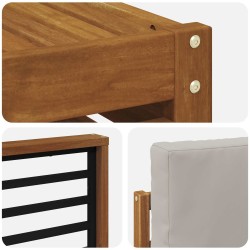 Ensembles de canapés avec coussin 5 pcs Gris Naturel et Clair 546419546419