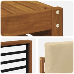 Ensembles de canapés avec coussin 5 pcs Naturel et Beige 546420546420