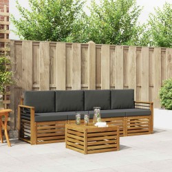 Ensembles de canapés avec coussin 5 pcs Naturel et Anthracite 546422546422