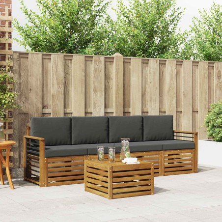 Ensembles de canapés avec coussin 5 pcs Naturel et Anthracite 546422546422