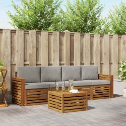 Ensembles de canapés avec coussin 5 pcs Gris Naturel et Clair 546423546423