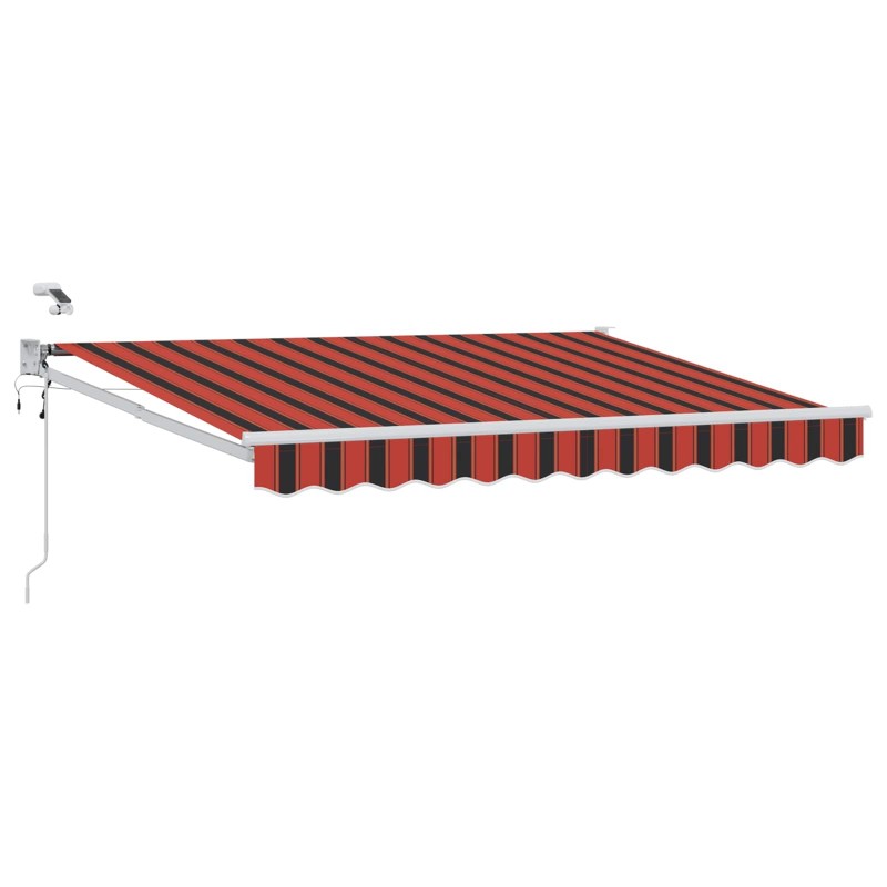 Auvent rétractable électrique Orange et marron 3 x 2,5 m 546447546447