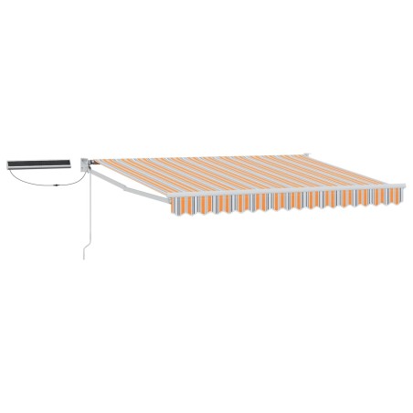 Auvent rétractable électrique Bleu et Orange 2,5 x 2 m 546457546457