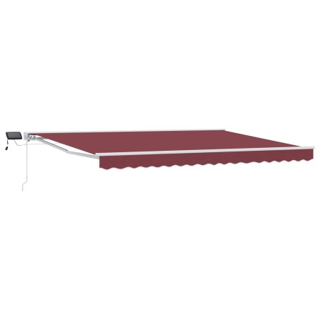 Cadre de store manuel avec LEDs Bordeaux 4 × 3 m 546545546545