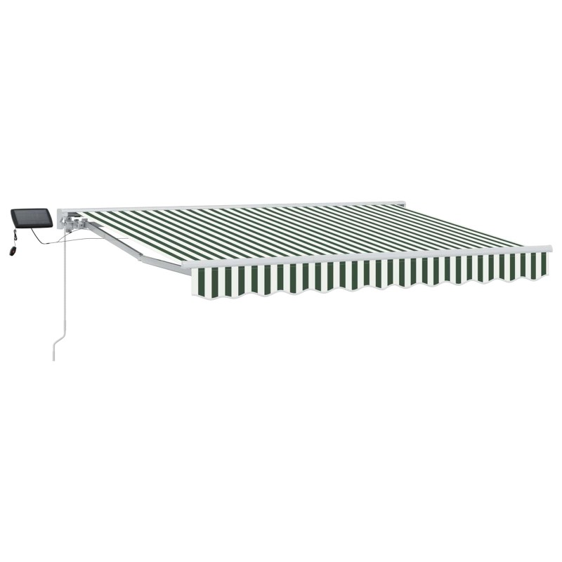 Cadre de store manuel avec LEDs Vert et blanc 3 x 2,5 m 546548546548
